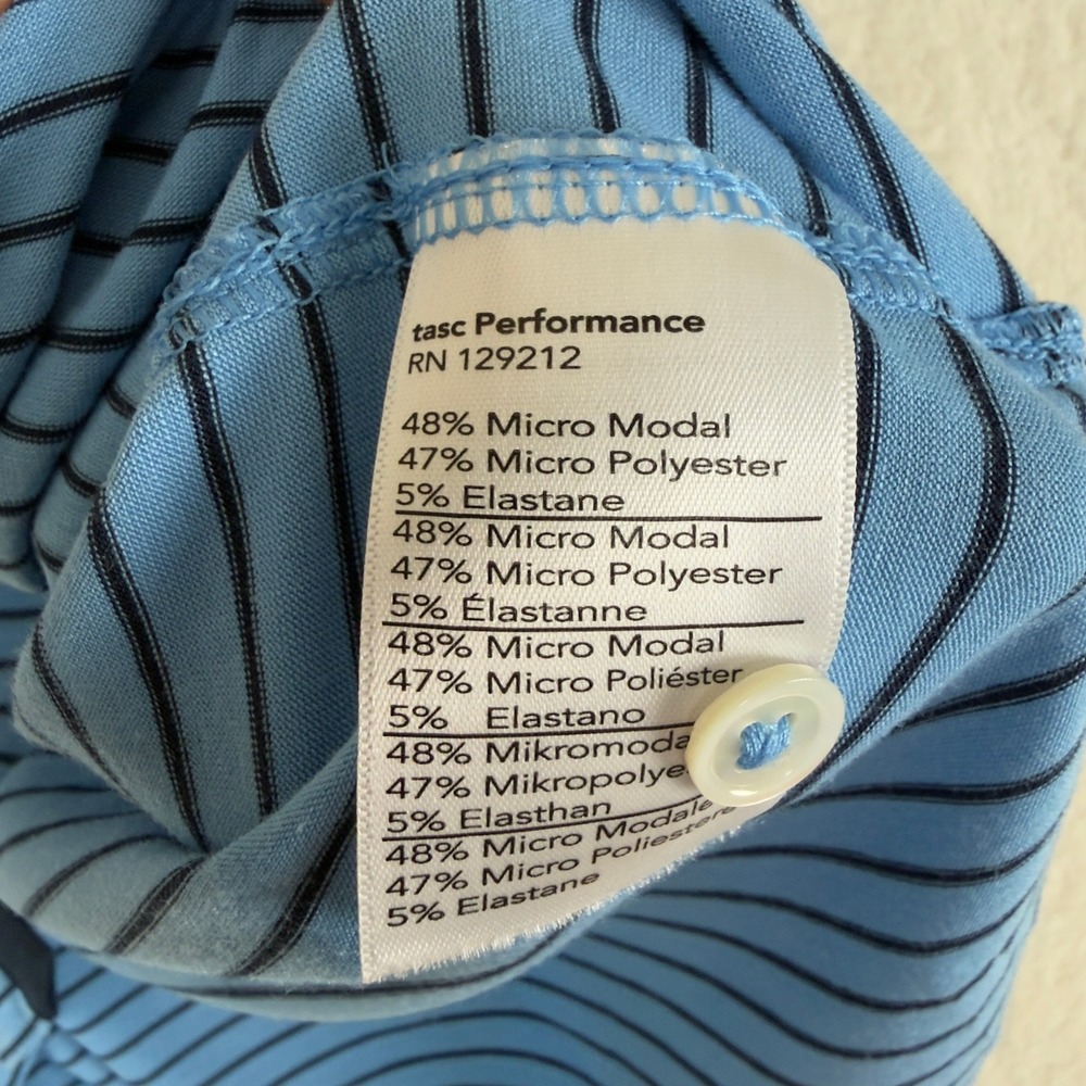 Tasc Performance Cloud Brookline Stripe Mens M Sh… - image 5